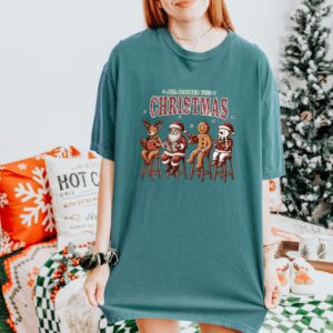 vintage christmas t shirt for book lovers featuring holiday reading design and festive literary theme t8opy