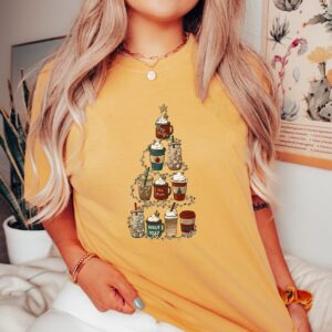 vintage christmas t shirt for coffee lovers featuring a festive tree design ideal for holiday parties and new year celebrations o7fkq