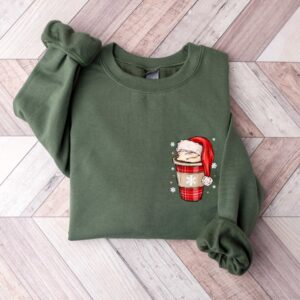 vintage christmas t shirt for coffee lovers with noel hat design fun and unique holiday tee for women gyqfy scaled