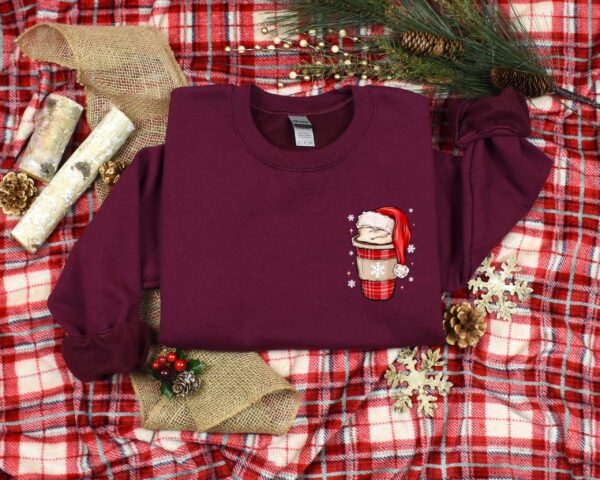 vintage christmas t shirt for coffee lovers with noel hat design fun and unique holiday tee for women rh9az scaled