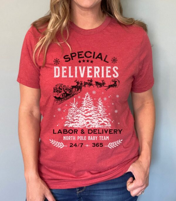 vintage christmas t shirt for labor and delivery nurses with special deliveries design for nicu and obgyn professionals zjuz1 scaled