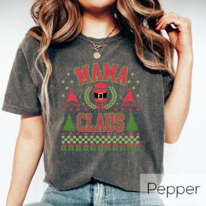 vintage christmas t shirt for moms retro mama claus crewneck funny santa sweatshirt with unique design gseqo