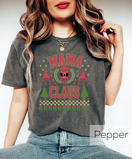 vintage christmas t shirt for moms retro mama claus crewneck funny santa sweatshirt with unique design gseqo