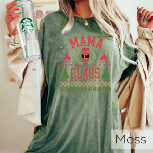 vintage christmas t shirt for moms retro mama claus crewneck funny santa sweatshirt with unique design jaqja