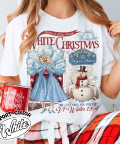 vintage christmas t shirt for sisters featuring columbia inn design inspired by the 1954 white christmas movie perfect for holiday watching qzwob