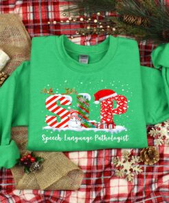 vintage christmas t shirt for speech language pathologists featuring slp design for speech therapy enthusiasts 1huem scaled