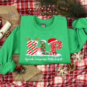 vintage christmas t shirt for speech language pathologists featuring slp design for speech therapy enthusiasts 1huem scaled