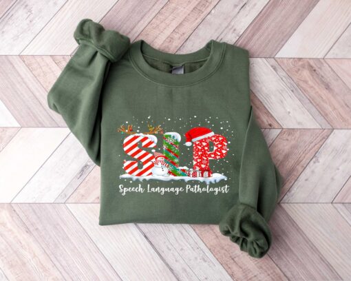 vintage christmas t shirt for speech language pathologists featuring slp design for speech therapy enthusiasts p7wwb scaled