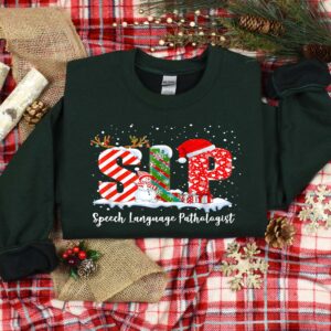 vintage christmas t shirt for speech language pathologists featuring slp design for speech therapy enthusiasts t63rs scaled