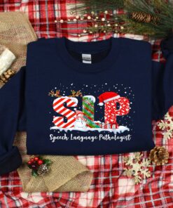 vintage christmas t shirt for speech language pathologists featuring slp design for speech therapy enthusiasts zo24j scaled