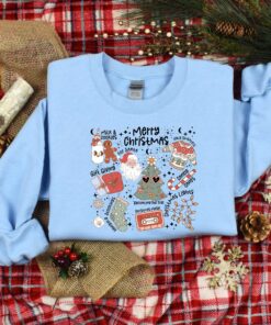 vintage christmas t shirt for toddlers with fun christmas tree doodle design ideal for holiday celebrations and family gatherings itrzb scaled