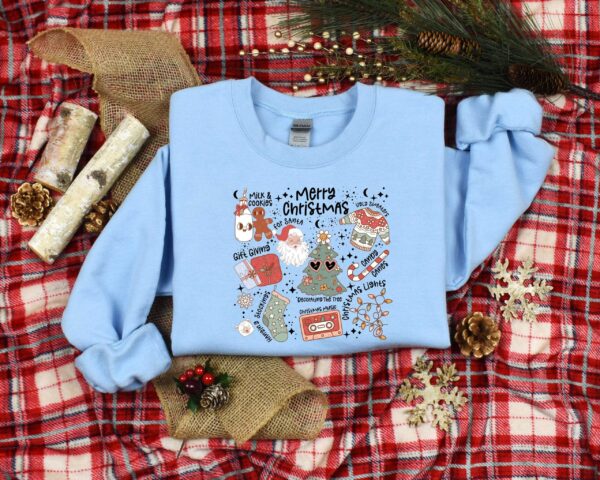 vintage christmas t shirt for toddlers with fun christmas tree doodle design ideal for holiday celebrations and family gatherings itrzb scaled