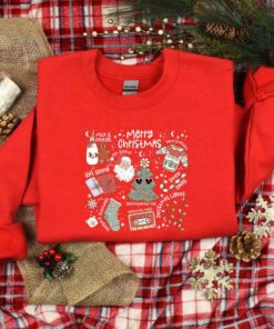 vintage christmas t shirt for toddlers with fun christmas tree doodle design ideal for holiday celebrations and family gatherings klrzy scaled