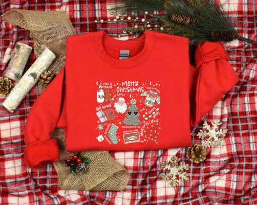 vintage christmas t shirt for toddlers with fun christmas tree doodle design ideal for holiday celebrations and family gatherings klrzy scaled