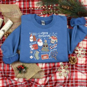 vintage christmas t shirt for toddlers with fun christmas tree doodle design ideal for holiday celebrations and family gatherings ofo6e scaled