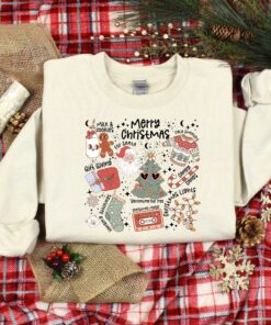 vintage christmas t shirt for toddlers with fun christmas tree doodle design ideal for holiday celebrations and family gatherings yqtm3 scaled