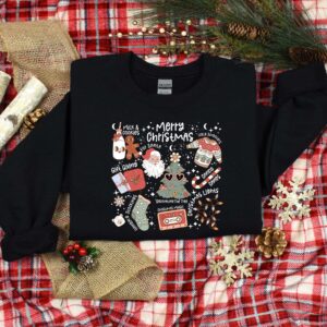 vintage christmas t shirt for toddlers with fun christmas tree doodle design ideal for holiday celebrations and family gatherings zzlxy scaled