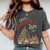 vintage christmas t shirt for women funny retro design featuring crazy christmas lady theme urzxb