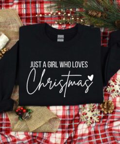 vintage christmas t shirt for women just a girl who loves christmas fun jesus lover design for holiday parties swdxq scaled