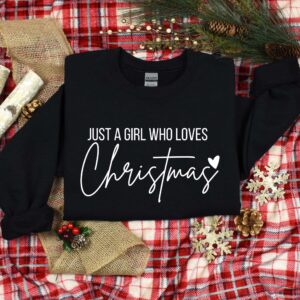 vintage christmas t shirt for women just a girl who loves christmas fun jesus lover design for holiday parties swdxq scaled