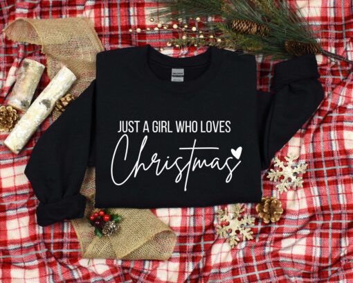 vintage christmas t shirt for women just a girl who loves christmas fun jesus lover design for holiday parties swdxq scaled