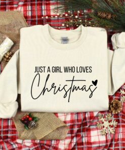 vintage christmas t shirt for women just a girl who loves christmas fun jesus lover design for holiday parties symvw scaled