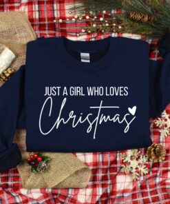 vintage christmas t shirt for women just a girl who loves christmas fun jesus lover design for holiday parties x28e8 scaled