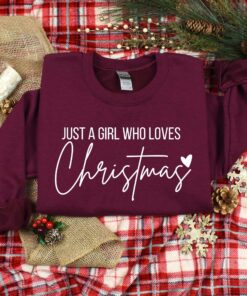 vintage christmas t shirt for women just a girl who loves christmas fun jesus lover design for holiday parties x8vhv scaled