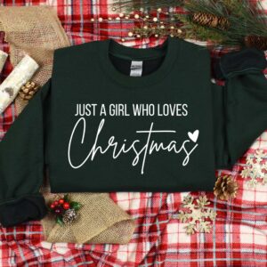 vintage christmas t shirt for women just a girl who loves christmas fun jesus lover design for holiday parties ytblj scaled