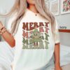 vintage christmas t shirt for women retro merry tee with christmas tree design comfortable colors oversized holiday top kggms