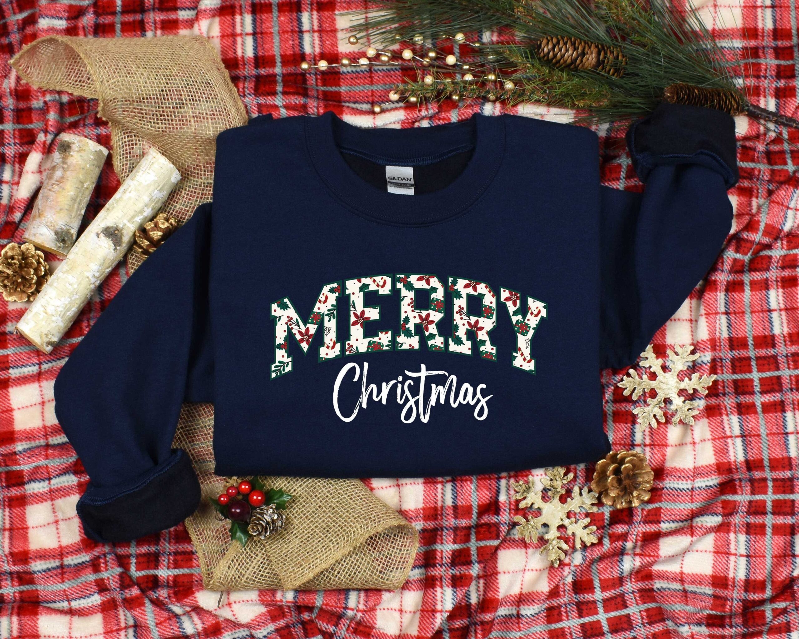 Vintage Christmas T Shirt for Women with Floral Design - Fun and Festive Holiday Apparel for Christmas Outfits 3 vintage christmas t shirt for women with floral design fun and festive holiday apparel for christmas outfits orgru scaled