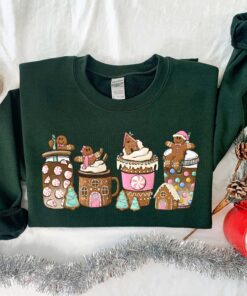 vintage christmas t shirt for women with gingerbread design and coffee theme funny christmas shirt for holiday celebrations 7dcqd scaled