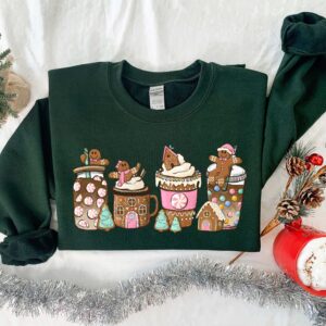 vintage christmas t shirt for women with gingerbread design and coffee theme funny christmas shirt for holiday celebrations 7dcqd scaled