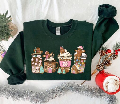 vintage christmas t shirt for women with gingerbread design and coffee theme funny christmas shirt for holiday celebrations 7dcqd scaled