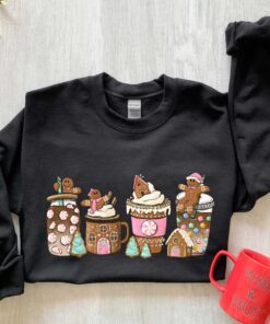 vintage christmas t shirt for women with gingerbread design and coffee theme funny christmas shirt for holiday celebrations ai2i5 scaled