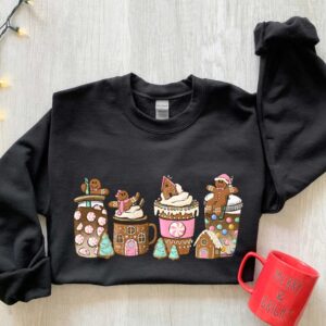 vintage christmas t shirt for women with gingerbread design and coffee theme funny christmas shirt for holiday celebrations ai2i5 scaled