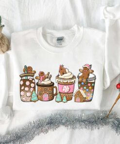 vintage christmas t shirt for women with gingerbread design and coffee theme funny christmas shirt for holiday celebrations ih9e2 scaled