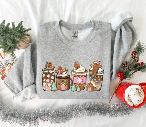 vintage christmas t shirt for women with gingerbread design and coffee theme funny christmas shirt for holiday celebrations k85xw scaled