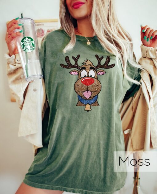 vintage christmas t shirt funny reindeer design for kids comfortable crewneck shirt perfect for holiday celebrations and new year events lkqay