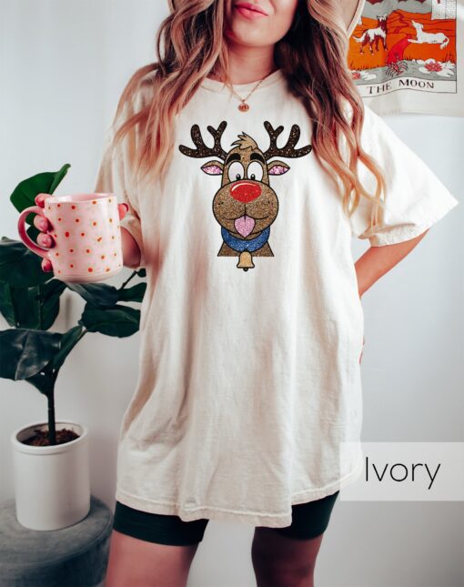 vintage christmas t shirt funny reindeer design for kids comfortable crewneck shirt perfect for holiday celebrations and new year events yufte