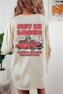 Vintage Christmas T Shirt Get in Loser Comfort Colors Retro Santa Tee Holiday Apparel for Fun Festive Gatherings