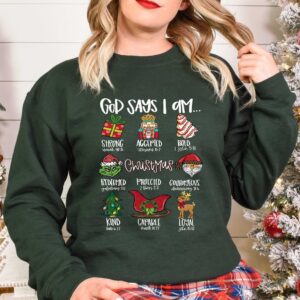 vintage christmas t shirt god says i am christmas christian jesus tee with bible verse design for holiday celebrations 7pqdh scaled