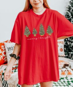 vintage christmas t shirt green tree design winter apparel funny holiday tee for men and women 6oc11 scaled