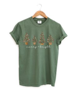 vintage christmas t shirt green tree design winter apparel funny holiday tee for men and women czyu4 scaled