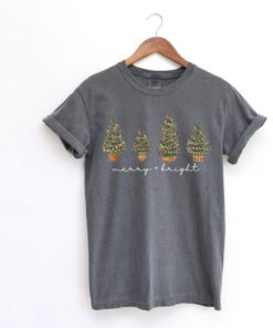 vintage christmas t shirt green tree design winter apparel funny holiday tee for men and women ha3kv scaled