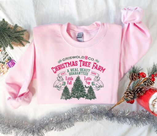 vintage christmas t shirt griswolds tree farm design for women with family theme and holiday spirit fu87w scaled