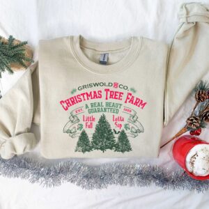 vintage christmas t shirt griswolds tree farm design for women with family theme and holiday spirit goknt scaled