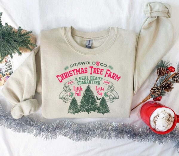 vintage christmas t shirt griswolds tree farm design for women with family theme and holiday spirit goknt scaled