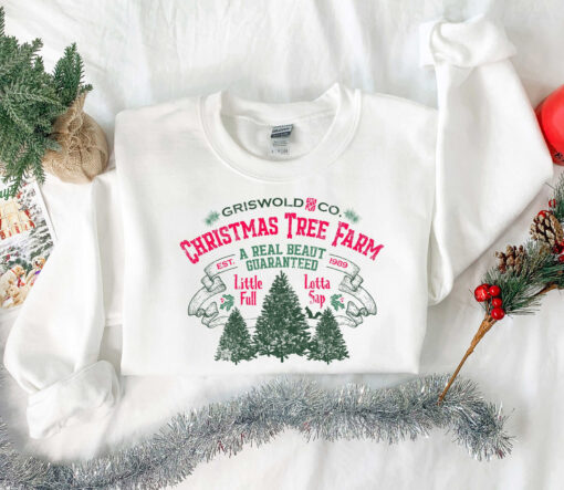 vintage christmas t shirt griswolds tree farm design for women with family theme and holiday spirit pjsqy scaled