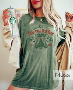 vintage christmas t shirt groovy griswold and co tree farm established 1989 for women family gatherings and holiday parties 3k9xz
